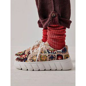 FREE PEOPLE Catch Me If You Can Crochet Sneakers / Multi